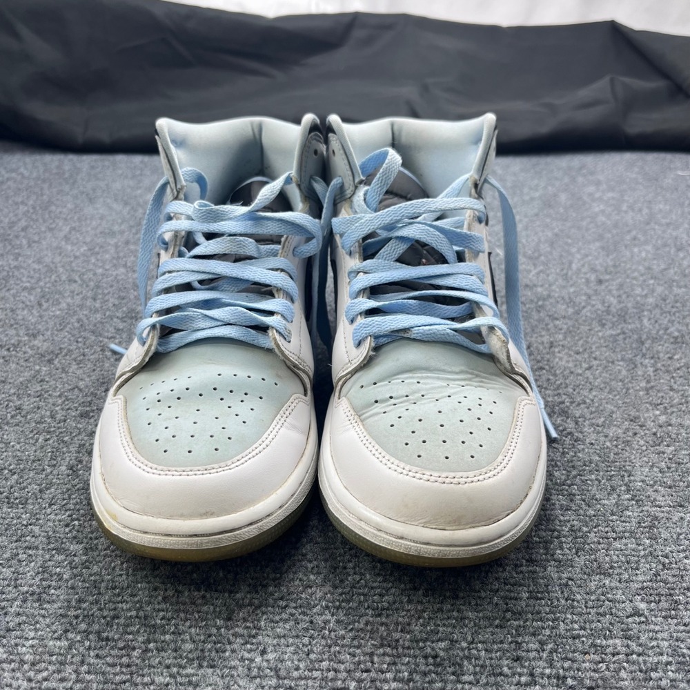 Jordan Air Jordan 1 Mid Basketball Ice Blue White Black Sneakers DV1308-104 - Picture 7 of 8